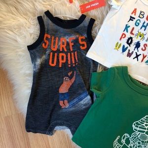 ☀️3/$20☀️Joe fresh baby boy tank romper